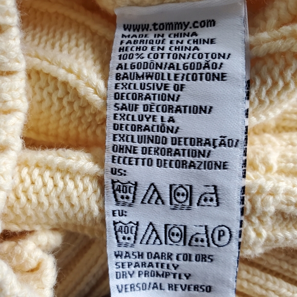 Tommy Hilfiger Cable Crew Neck Sweater, Yellow, S - Picture 5 of 6